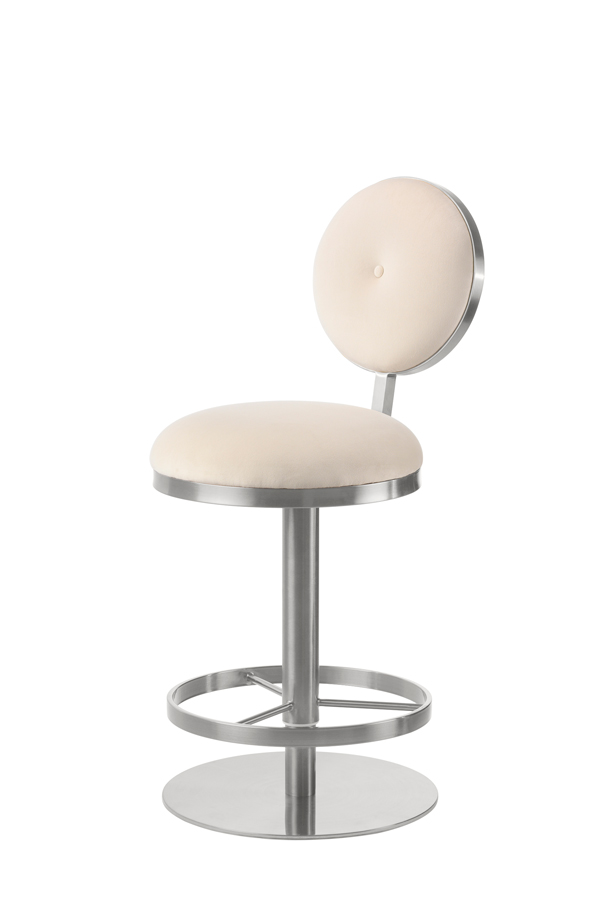 Ravello Bar Stool - Silver - Chalk