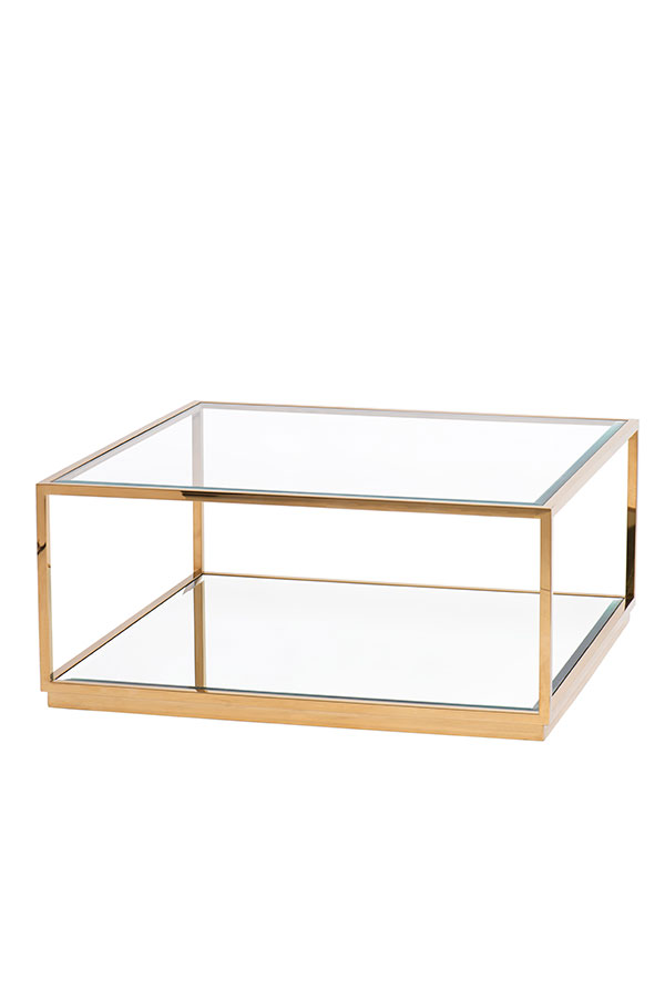 Rippon Brass Square Coffee Table