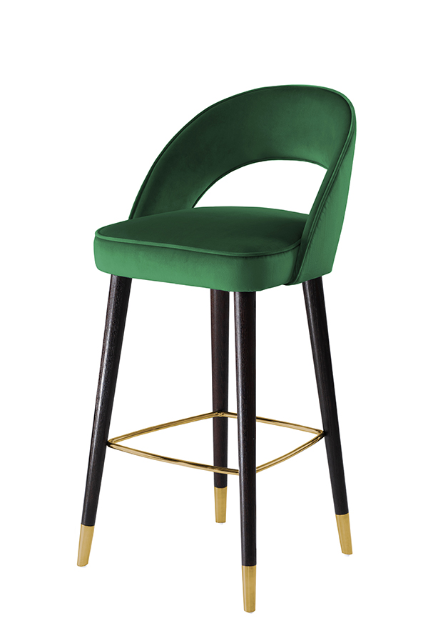 Rossini Bar Stool - Bottle Green