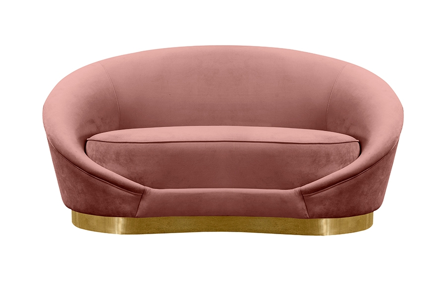 Image of Selini Two Seat Sofa - Blush Pink