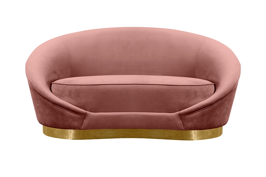 Selini Two Seat Sofa - Blush Pink
