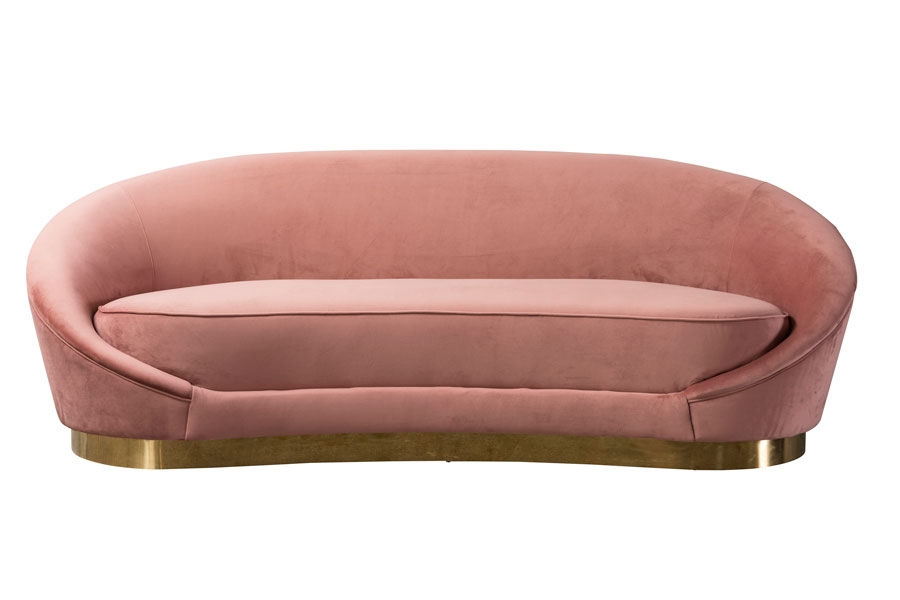 Image of Selini Three Seat Sofa - Blush Pink