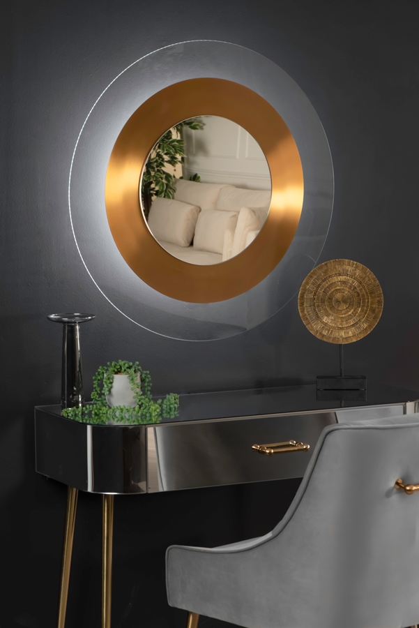 Solar Flare Wall Mirror Gold