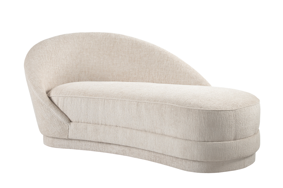 Selini Chaise Longue – Light Taupe Chenille