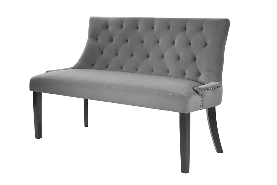 Torino Bench – Smoke – Black Legs