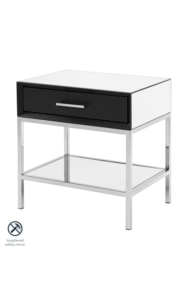 Image of Trio Black Bedside Table