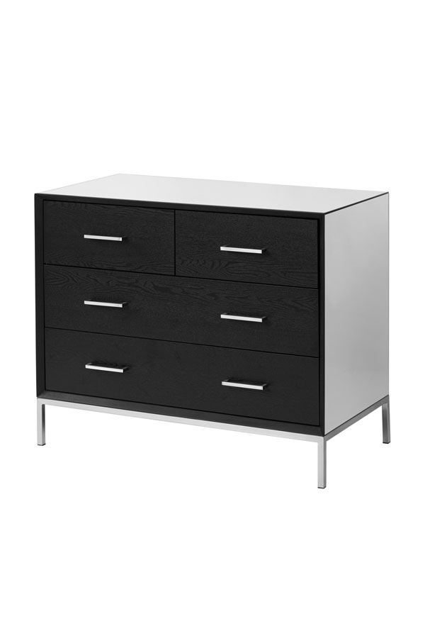 Trio Black Chest of Drawers