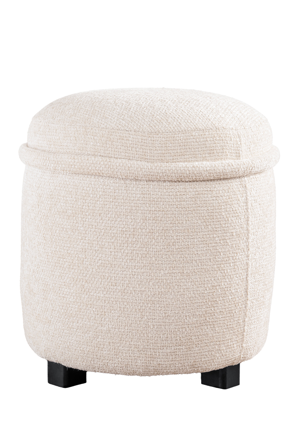 Tubio Footstool Ivory Chenille
