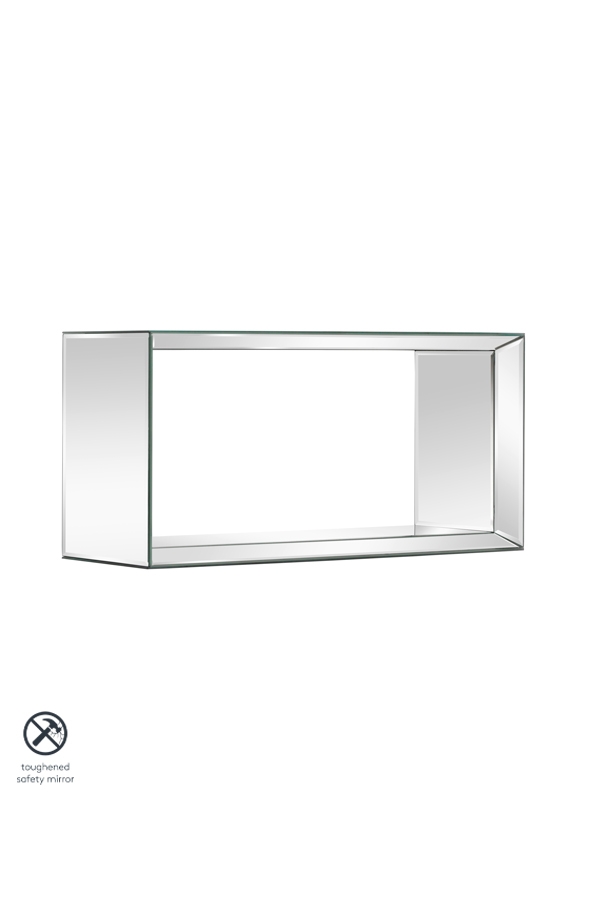 Image of Uno - Mirrored Rectangular Wall Shelf