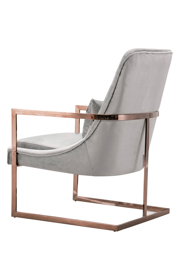 Image of Vantagio Lounge Chair - Dove Grey - Rose Gold base