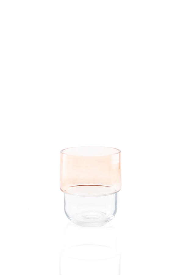 Small Apricot Glass Vase