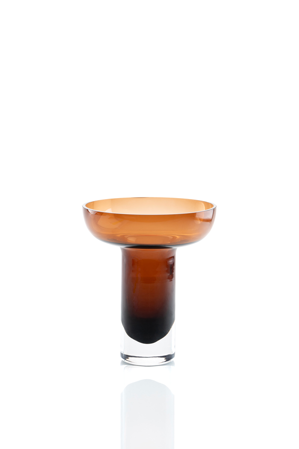 Medium Cognac Glass Vase