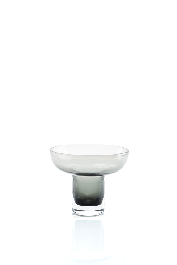 Small Grey Glass Vase