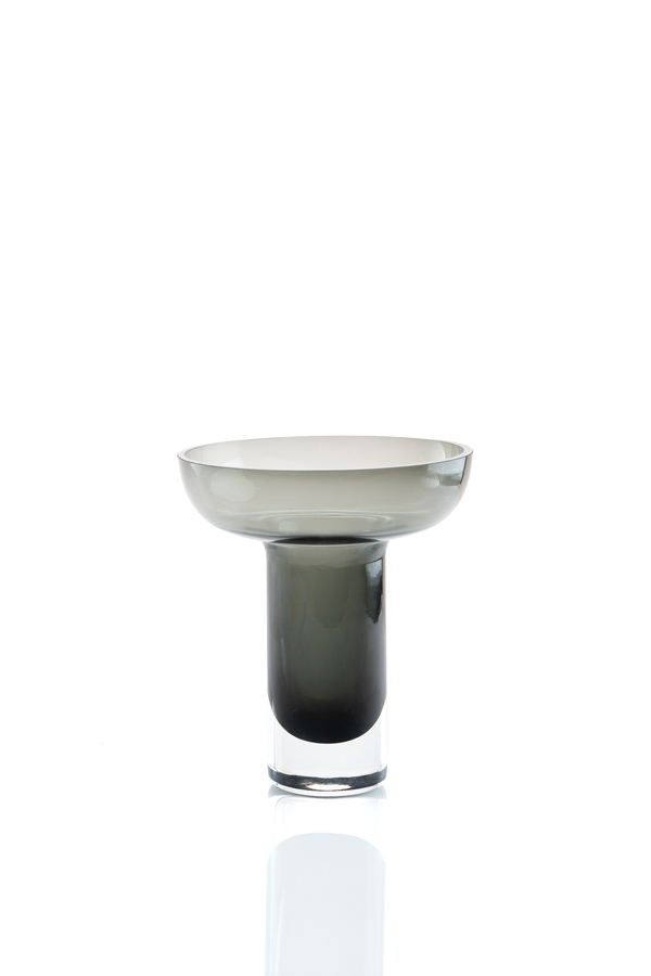 Medium Grey Glass Vase