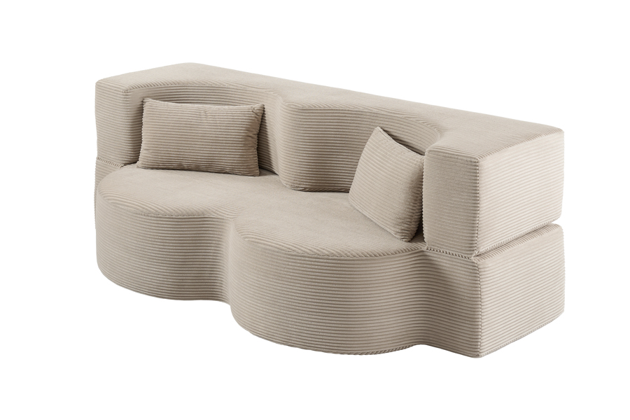 Zzofa Sofa Bed - Double - Light Taupe