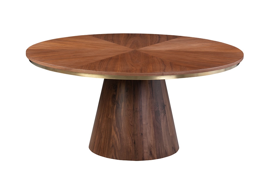 Brewster Walnut Dining Table My Furniture, Round Dining Table For 6 To 8 Seats